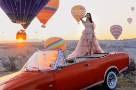 Cappadocia Private Photo Shoot with Flying Dress + Vintage Car