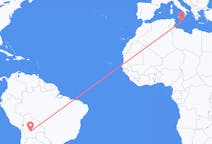 Flyreiser fra Sucre, Bolivia til Malta, Malta