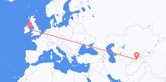 Flyrejser fra Tadsjikistan til Irland
