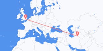Flyrejser fra Turkmenistan til Storbritannien
