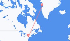 Voli da Allentown, Stati Uniti ad Aasiaat, Groenlandia
