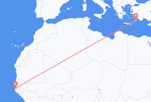 Flyg från Banjul, Gambia till Rhodes, England, Grekland
