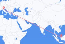 Flyg från Kuching, Malaysia till Bologna, Italien