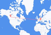 Flyrejser fra Dawson Creek, Canada til Innsbruck, Østrig
