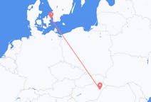Vols de Debrecen, Hongrie pour Copenhague, Danemark