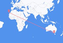 Flyrejser fra King Island, Australien til Tenerife, Spanien