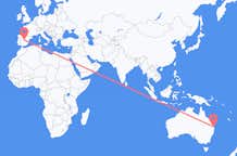 澳大利亚出发地 阳光海岸地区飞往澳大利亚目的地 马德里的航班