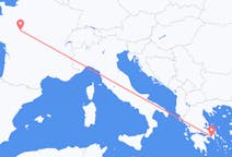ギリシャのアテネからから、フランスのツアーまでのフライト