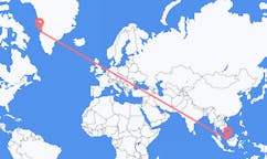 Flyreiser fra Kuching, Malaysia til Aasiaat, Grønland