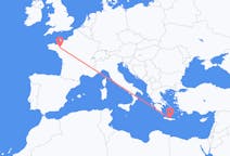 Vluchten van Rennes, Frankrijk naar Iraklion, Griekenland