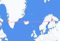 เที่ยวบิน จาก มานิตซอก, กรีนแลนด์ ไปยัง คูซาโม, ฟินแลนด์