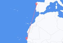 Flug frá Dakar, Senegal til Porto, Portúgal