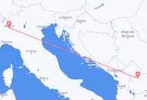 来自北马其顿出发地 斯科普里目的地 意大利米蘭的航班
