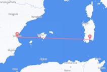 Flyreiser fra Cagliari, Italia til Valencia, Spania