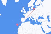 Flights from Gdansk to La Palma