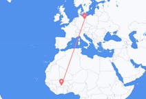 Flyg från Bobo-Dioulasso, Burkina Faso till Berlin, Maryland, Tyskland