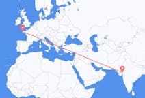 出发地 印度出发地 艾哈迈达巴德目的地 法国布雷斯特的航班