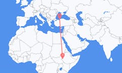 Flyreiser fra Gambela, Ethiop, Etiopia til Zonguldak, Tyrkia