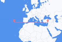 Flights from Santa Maria Island, Portugal to Adana, Turkey