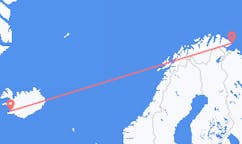 出发地 挪威瓦尔德目的地 冰岛雷克雅维克的航班