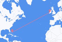 Vols de North Eleuthera, les Bahamas vers Shannon, Irlande