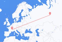 Flights from Surgut, Russia to Lyon, France