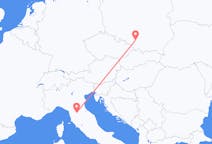 Vluchten van Katowice, Polen naar Florence, Italië