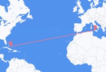 Flyrejser fra George Town, Bahamas til Palermo, Italien