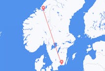 Vluchten van Trondheim, Noorwegen naar Karlskrona, Zweden