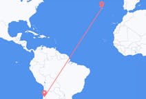 Flyreiser fra El Salvador, Chile til Ponta Delgada, Portugal