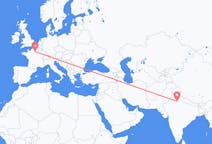 Flyg från Nya Delhi, Indien till Paris, Frankrike