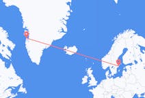 Voli da Stoccolma, Svezia a Asiaat, Groenlandia