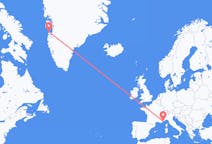 Loty z Nicea, Francja do Aasiaat, Grenlandia