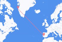 그린란드 시시미우트에서 출발해 스페인 바다호스로(으)로 가는 항공편