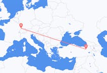 Flyg från Mulhouse, Schweiz till Erzurum, Turkiet