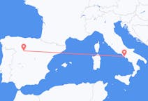 Flyreiser fra Valladolid, Spania til Napoli, Italia