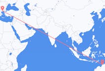 Flyreiser fra Darwin, Australia til Kavala Prefecture, Hellas