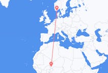 Flights from Niamey to Kristiansand