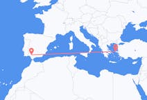 出发地 西班牙出发地 塞维利亚目的地 希腊希俄斯的航班