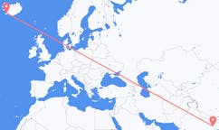 Flyrejser fra Durgapur, Indien til Reykjavik, Island