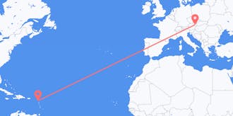 Flights from Antigua & Barbuda to Austria