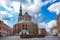 photo of saint peter's church in Riga, Latvia. Lutheran church.