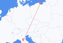 Flyg från Gdańsk, Polen till Florens, Italien