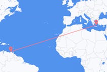 Flights from Porlamar, Venezuela to Santorini, Greece