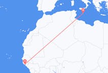 Flyreiser fra Bissau, Guinea-Bissau til Malta, Malta