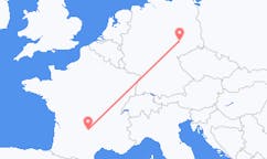 Vluchten van Aurillac naar Leipzig