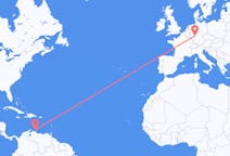 Flyreiser fra Willemstad, Curaçao til Frankfurt, Tyskland