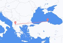 Lennot Ohridista, Pohjois-Makedonia Sinopille, Turkki