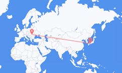 Flyg från Tokushima, Japan till Cluj Napoca, Rumänien