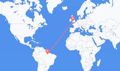 Vluchten van Altamira (ort i Mexiko, Chiapas, Huixtla), Brazilië naar Cardiff, Wales